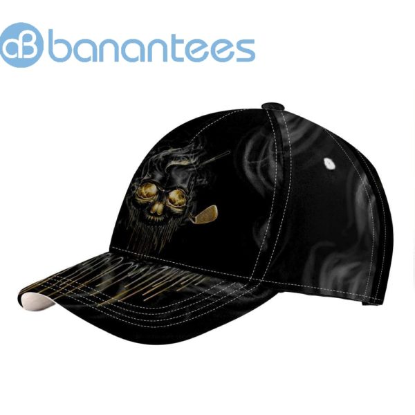Personalized Name Melting Skull Golf All Over Printed 3D Cap Product Photo