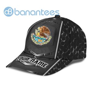 Personalized Name Mexico Black And Metalic All Over Printed 3D Cap Product Photo