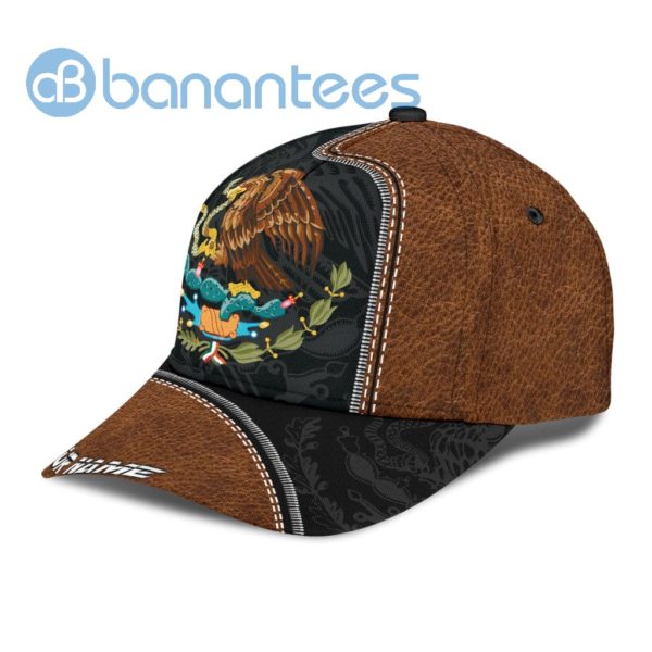 Personalized Name Mexico Leather All Over Printed 3D Cap Product Photo