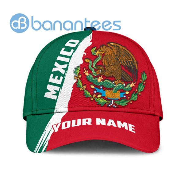 Personalized Name Mexico Red And Green All Over Printed 3D Cap Product Photo