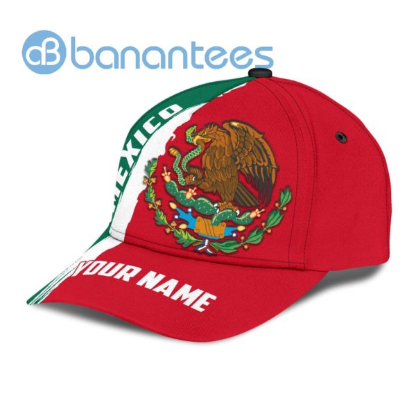 Personalized Name Mexico Red And Green All Over Printed 3D Cap Product Photo