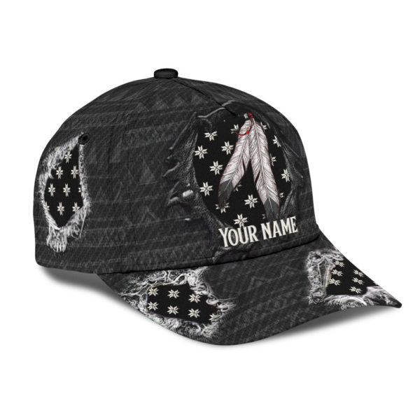 Personalized Name Native American All Over Printed 3D Cap Product Photo