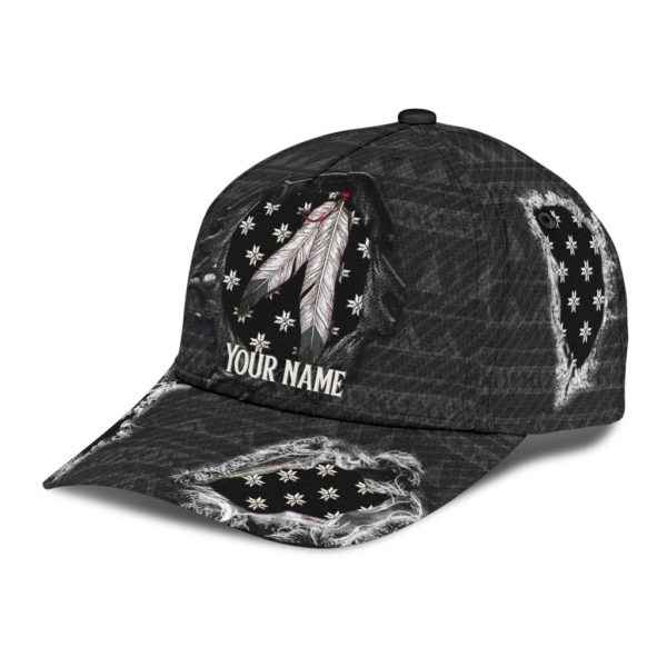 Personalized Name Native American All Over Printed 3D Cap Product Photo