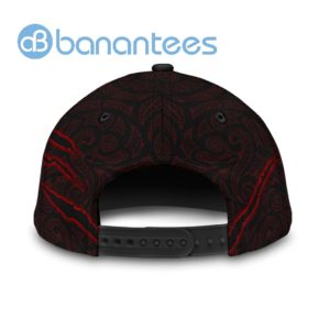 Personalized Name Red Dragon And Black Background All Over Printed 3D Cap Product Photo