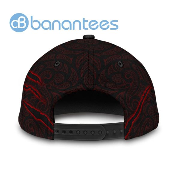 Personalized Name Red Dragon And Black Background All Over Printed 3D Cap Product Photo