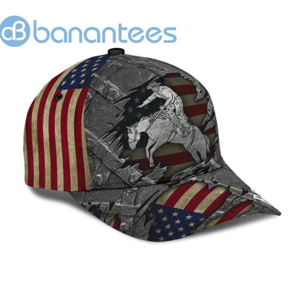 Personalized Name Rodeo All Over Printed 3D Cap American Horse Rider Product Photo