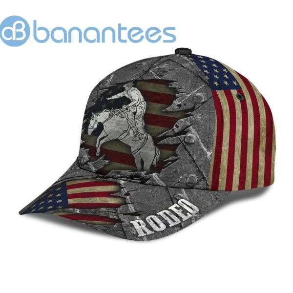Personalized Name Rodeo All Over Printed 3D Cap American Horse Rider Product Photo