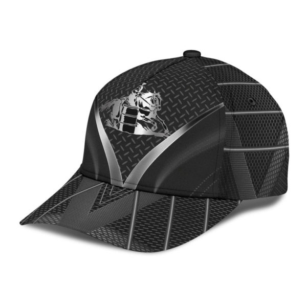 Personalized Name Rodeo All Over Printed 3D Cap Barrel Racing Metal Pattern Product Photo