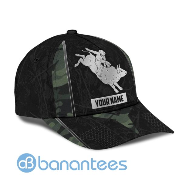 Personalized Name Rodeo All Over Printed 3D Cap Green Camo Product Photo