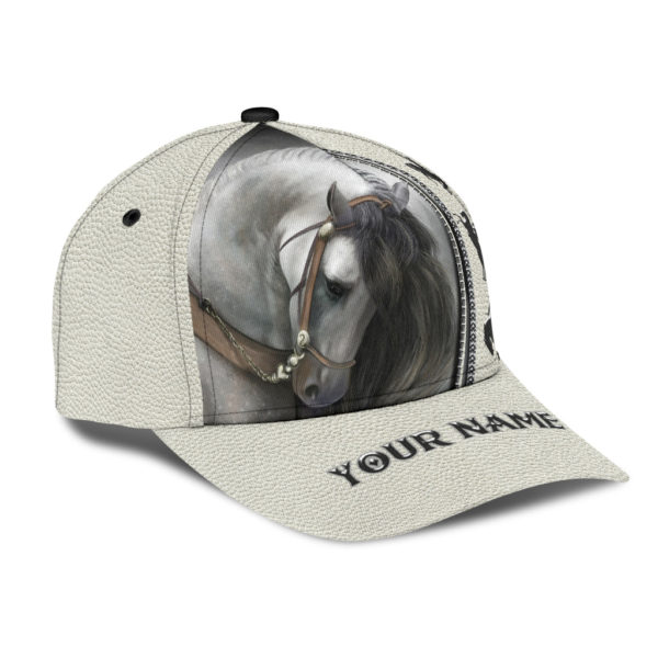 Personalized Name Rodeo All Over Printed 3D Cap Horse Riding Art White Product Photo