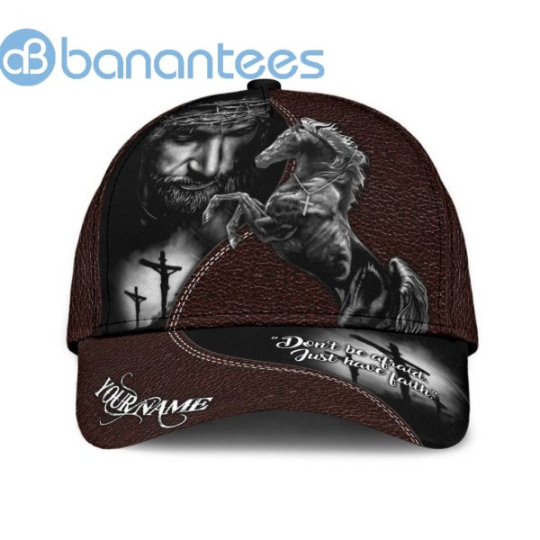 Personalized Name Rodeo All Over Printed 3D Cap Runs On Jesus And Horses Product Photo