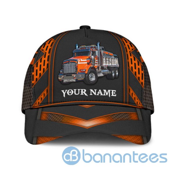Personalized Name Trucker Black All Over Printed 3D Cap Product Photo