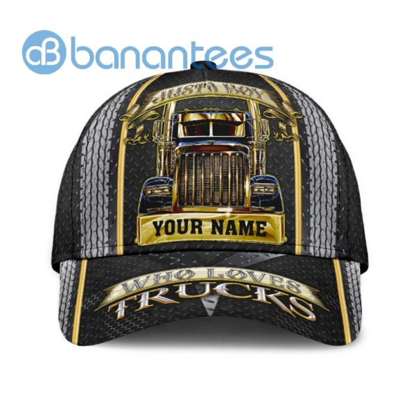 Personalized Name Trucker Black All Over Printed 3D Cap Product Photo