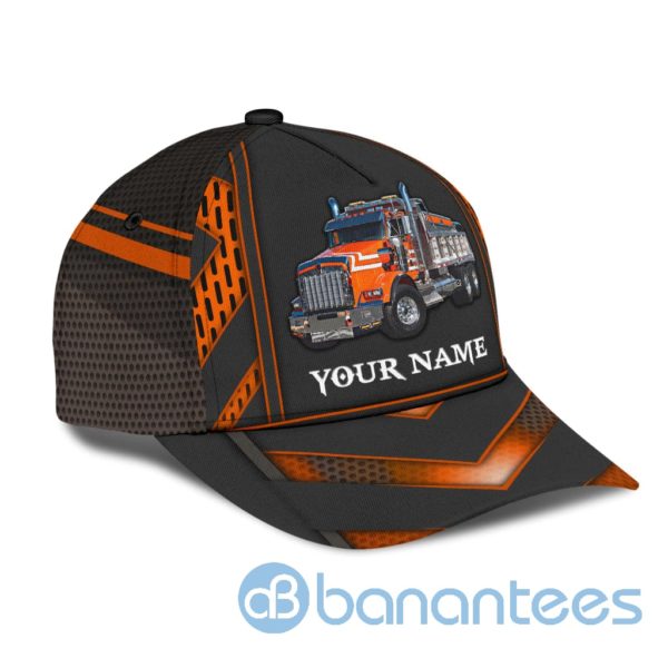 Personalized Name Trucker Black All Over Printed 3D Cap Product Photo
