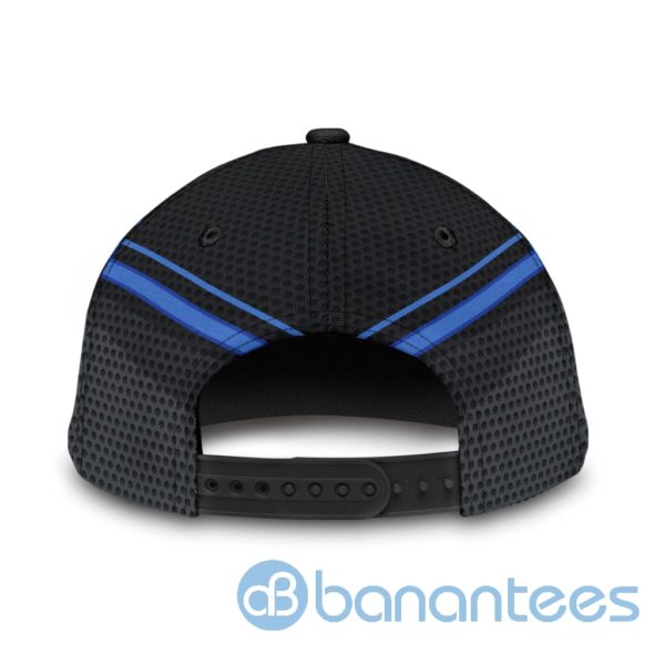 Personalized Name Trucker Black And Blue All Over Printed 3D Cap Product Photo