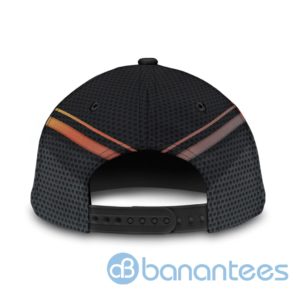 Personalized Name Trucker Black And Orange All Over Printed 3D Cap Product Photo
