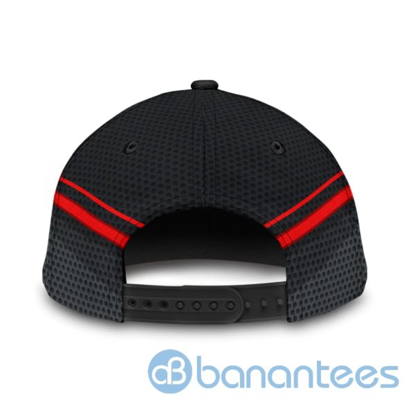 Personalized Name Trucker Black And Red All Over Printed 3D Cap Product Photo
