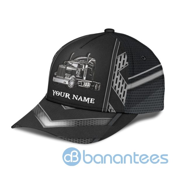 Personalized Name Trucker Grey All Over Printed 3D Cap Product Photo