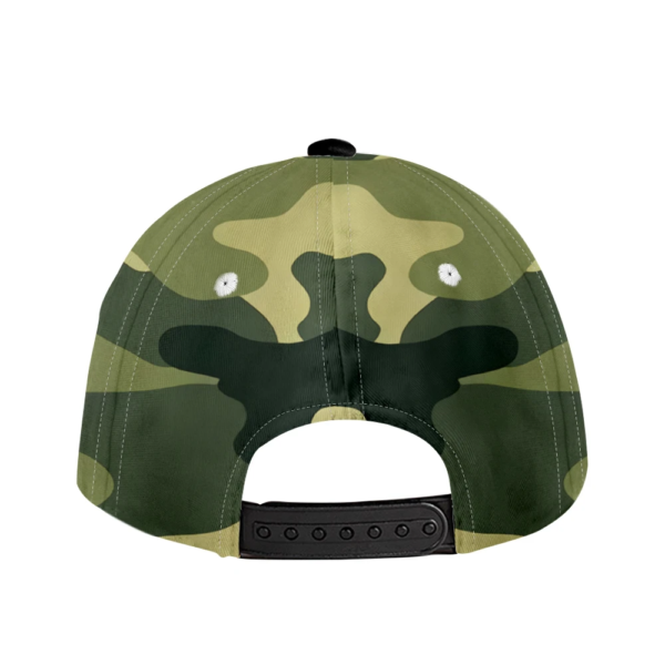 Personalized Name Vintage Camouflaged Black Golf All Over Printed 3D Cap Product Photo