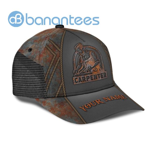Personalized Name Vintage Carpenter All Over Printed 3D Cap Product Photo