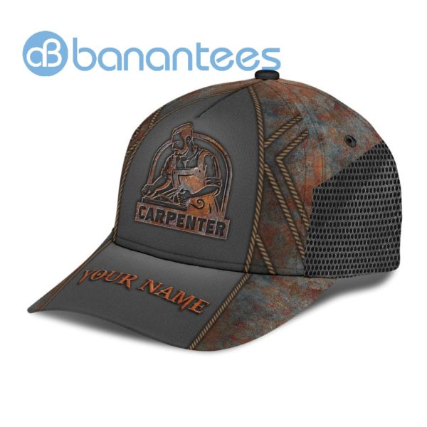 Personalized Name Vintage Carpenter All Over Printed 3D Cap Product Photo
