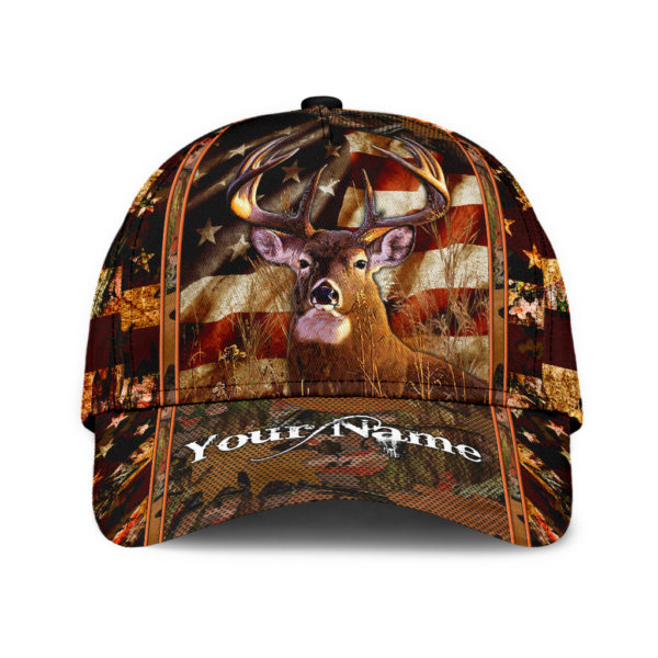 Personalized Name Deer Hunting All Over Printed 3D Cap Product Photo