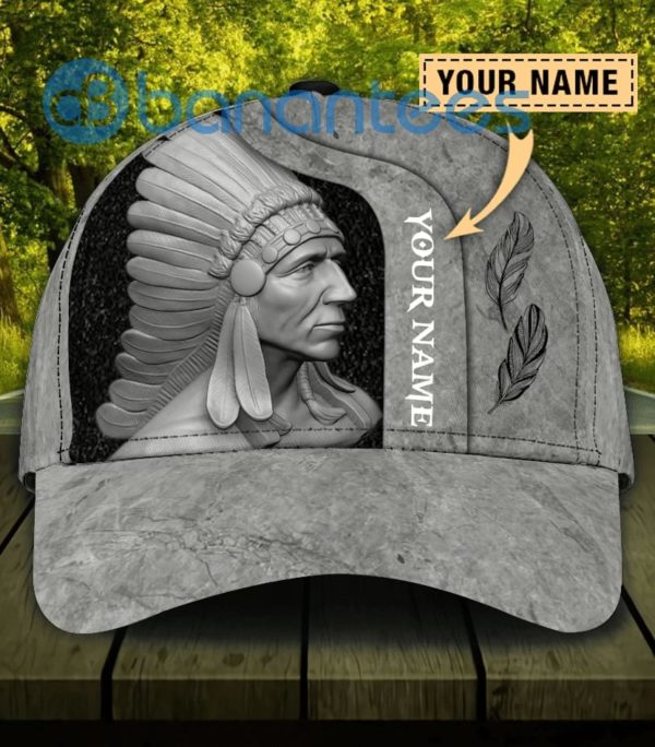 Personalized Native American Chief Printed 3D Cap Product Photo