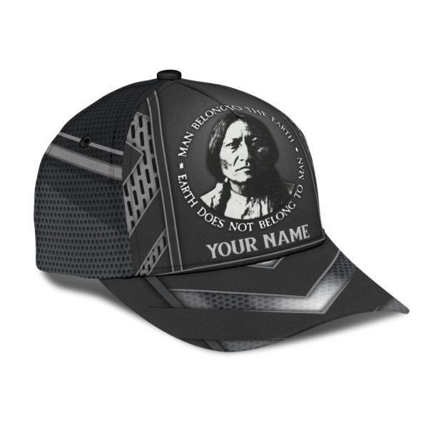 Personalized Native American Man Belongs To The Earth Printed Cap Product Photo