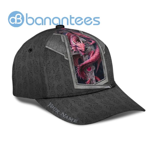 Personalized Pink Dragon All Over Printed 3D Cap Product Photo
