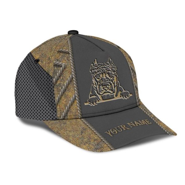Personalized Pitbull Printed 3D Cap Product Photo