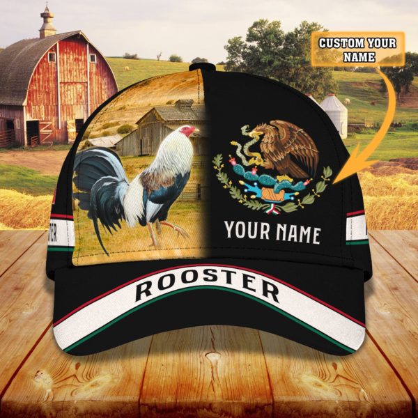 Personalized Rooster And Farm Printed 3D Cap Product Photo
