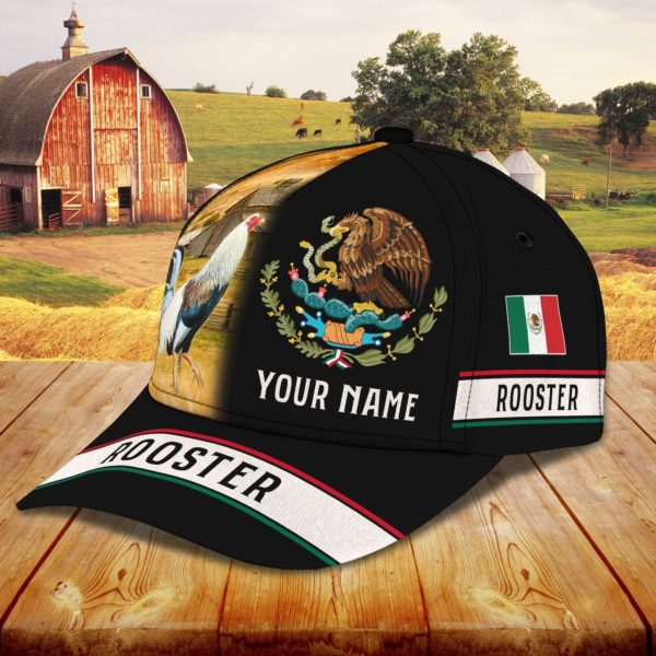 Personalized Rooster And Farm Printed 3D Cap Product Photo