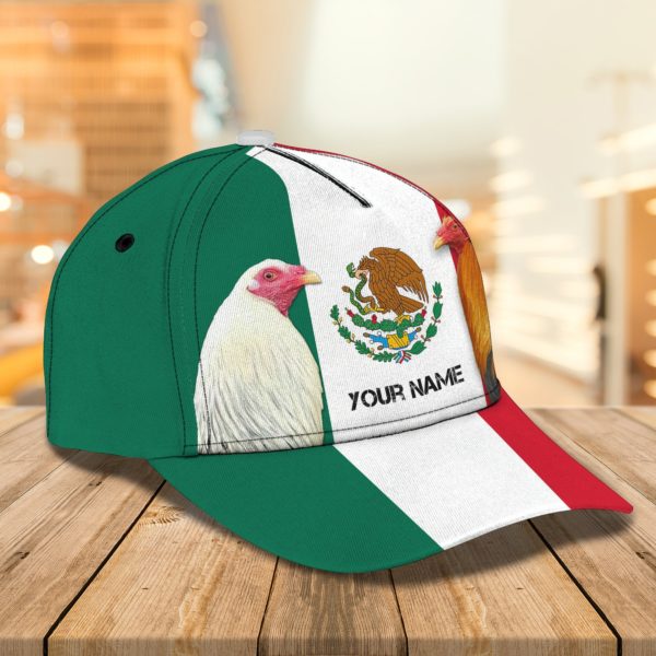 Personalized Rooster Red White Greem Full Printed 3D Cap Product Photo