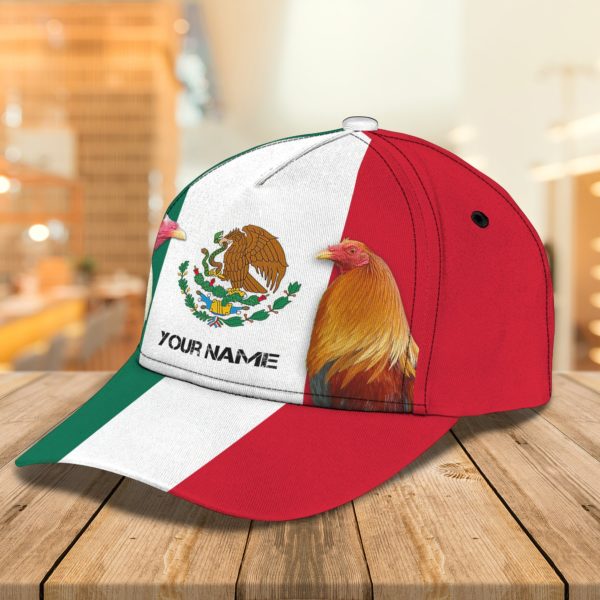 Personalized Rooster Red White Greem Full Printed 3D Cap Product Photo
