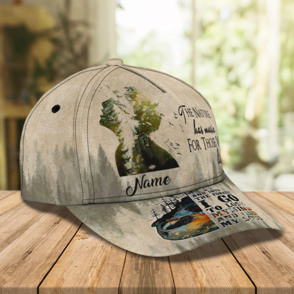 Personalized The Nature Has Musis For Those Who Listen Hiking All Over Print Cap Product Photo