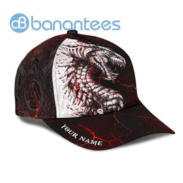 Personalized White Dragon Red Black All Over Printed 3D Cap Product Photo