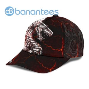 Personalized White Dragon Red Black All Over Printed 3D Cap Product Photo