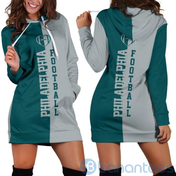 Philadelphia Football Hoodie Dress For Women Product Photo