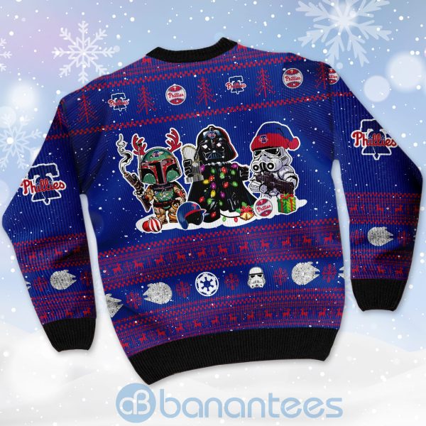 Philadelphia Phillies Star Wars Ugly Christmas 3D Sweater Product Photo