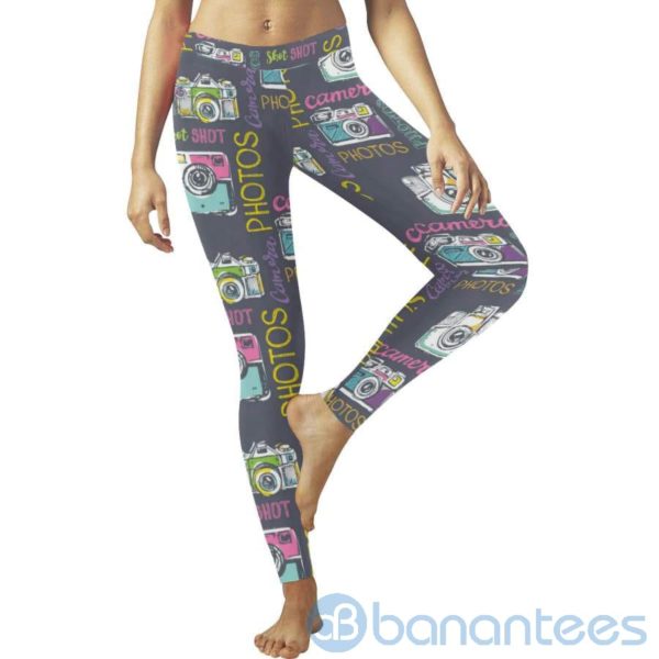 Photo Camera Grey Leggings For Women Product Photo