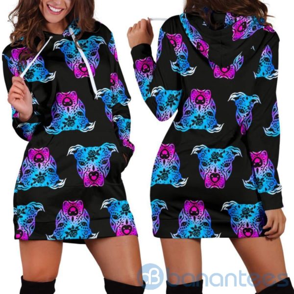 Pit Pattern Hoodie Dress For Women Product Photo