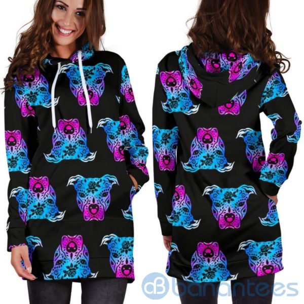 Pit Pattern Hoodie Dress For Women Product Photo