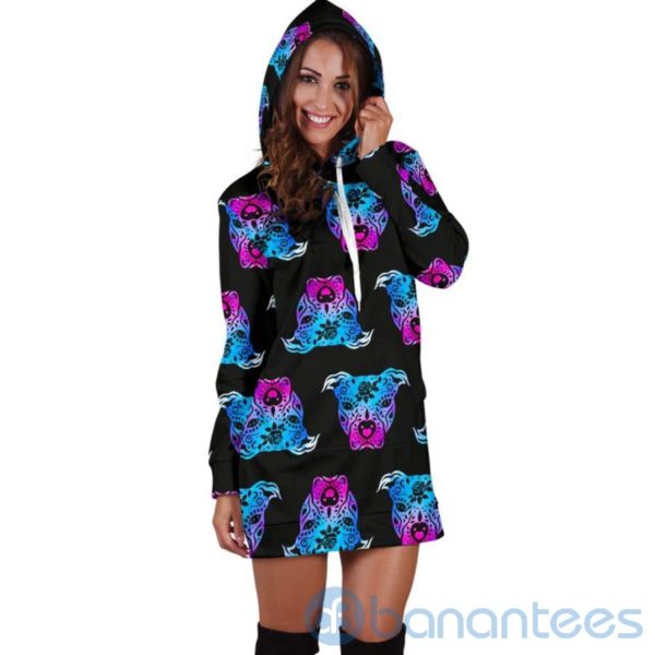 Pit Pattern Hoodie Dress For Women Product Photo