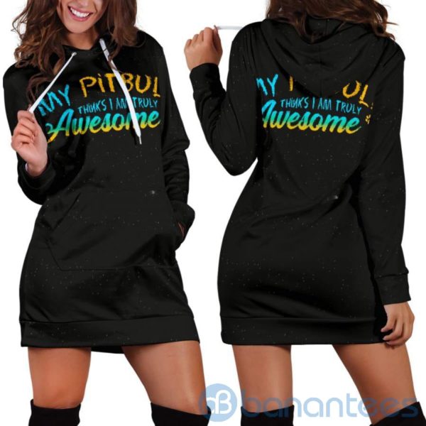 Pitbull Awesome Hoodie Dress For Women Product Photo