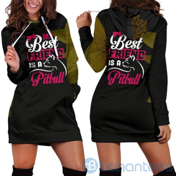 Pitbull Best Friend Hoodie Dress For Women Product Photo