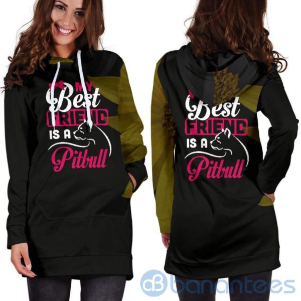 Pitbull Best Friend Hoodie Dress For Women Product Photo
