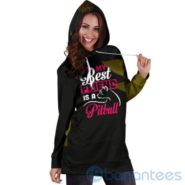 Pitbull Best Friend Hoodie Dress For Women Product Photo