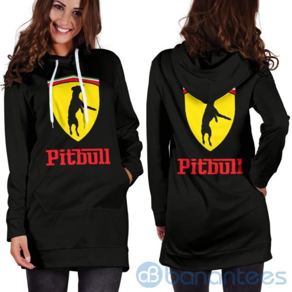 Pitbull Dog Lover Hoodie Dress For Women Product Photo