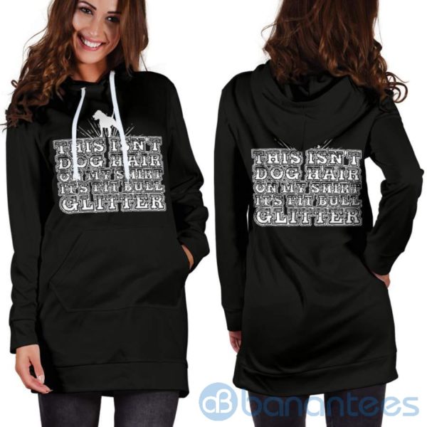 Pitbull Glitter Hoodie Dress For Women Product Photo