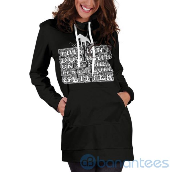 Pitbull Glitter Hoodie Dress For Women Product Photo